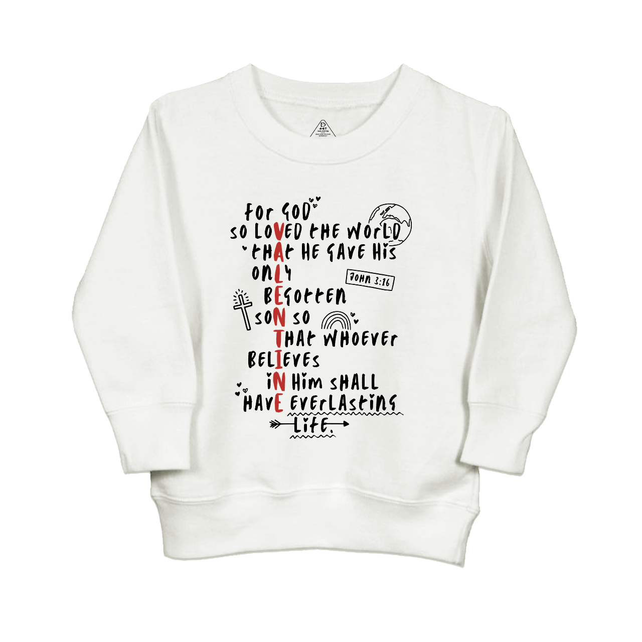 For God So Loved The World Kids Sweatshirt