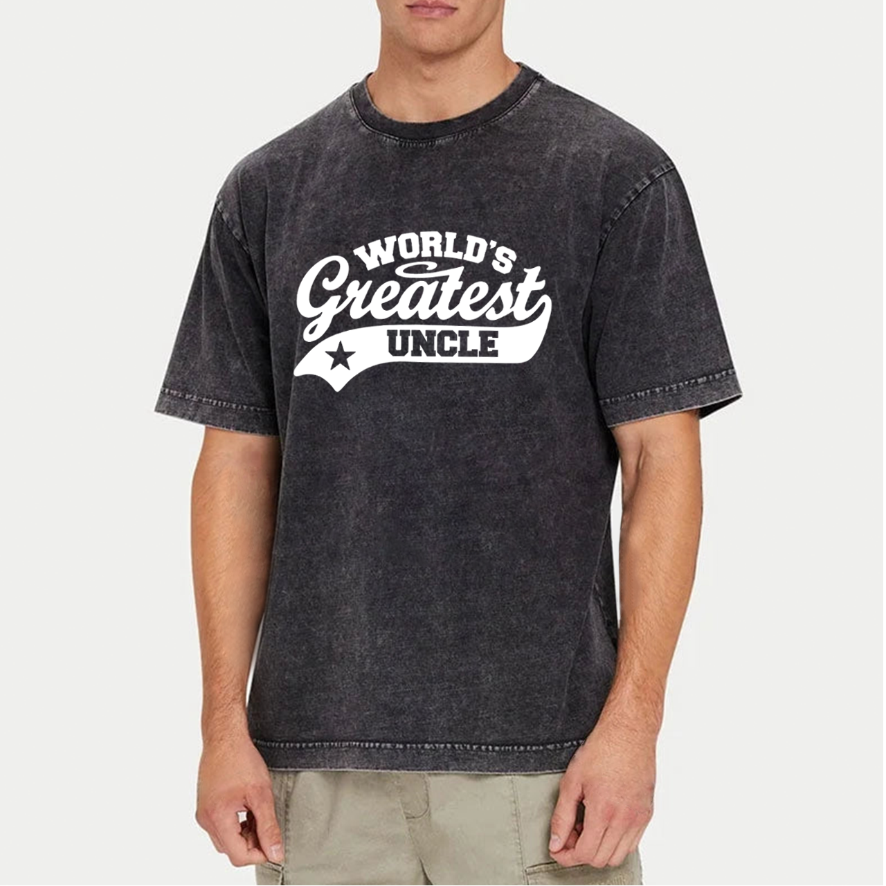 World’s Best Uncle Washed T-Shirts 