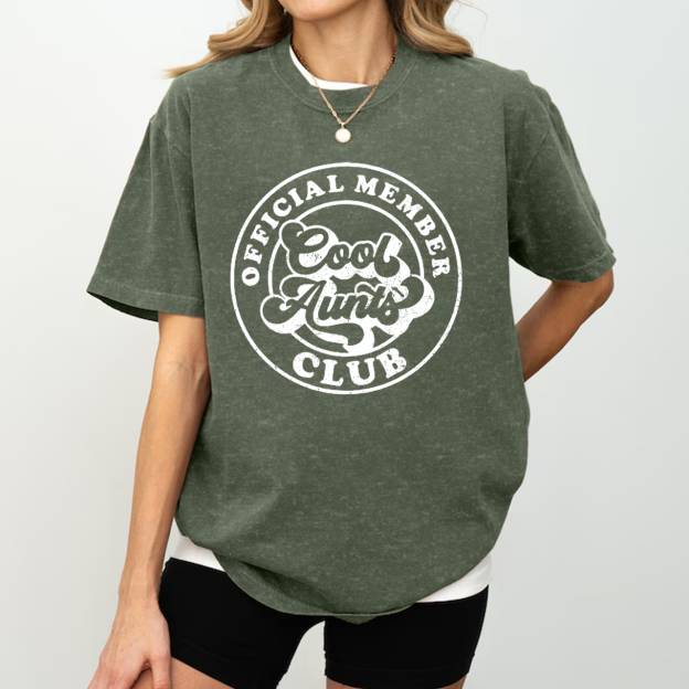 Cool Aunts Club Aunt Washed T-Shirts 