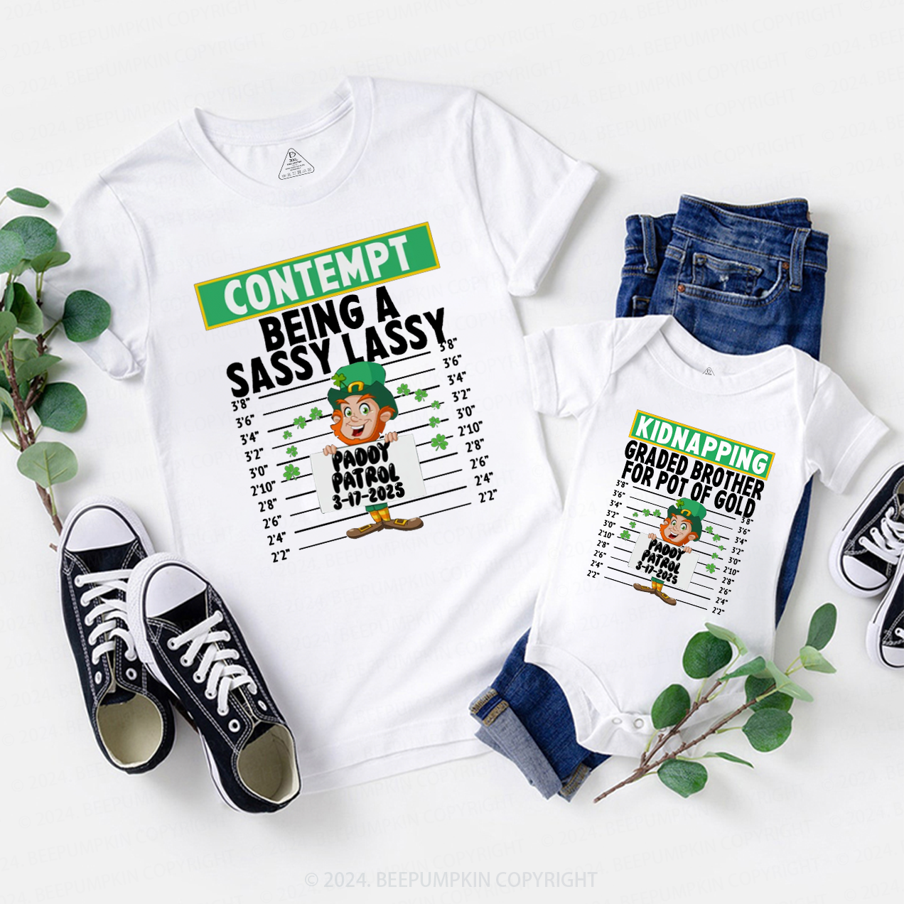 Paddy Patrol St Patricks Day Family Matching T-Shirts Beepumpkin