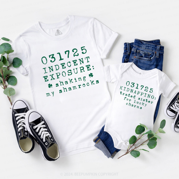 Mugshot St patricks Group Family Matching T-Shirts Beepumpkin