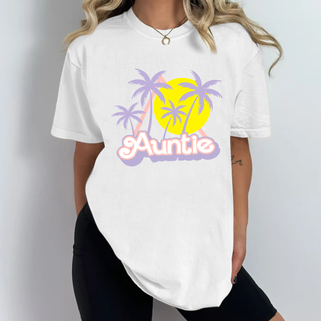 Coconut Tree Sunset Aunt T-Shirts 