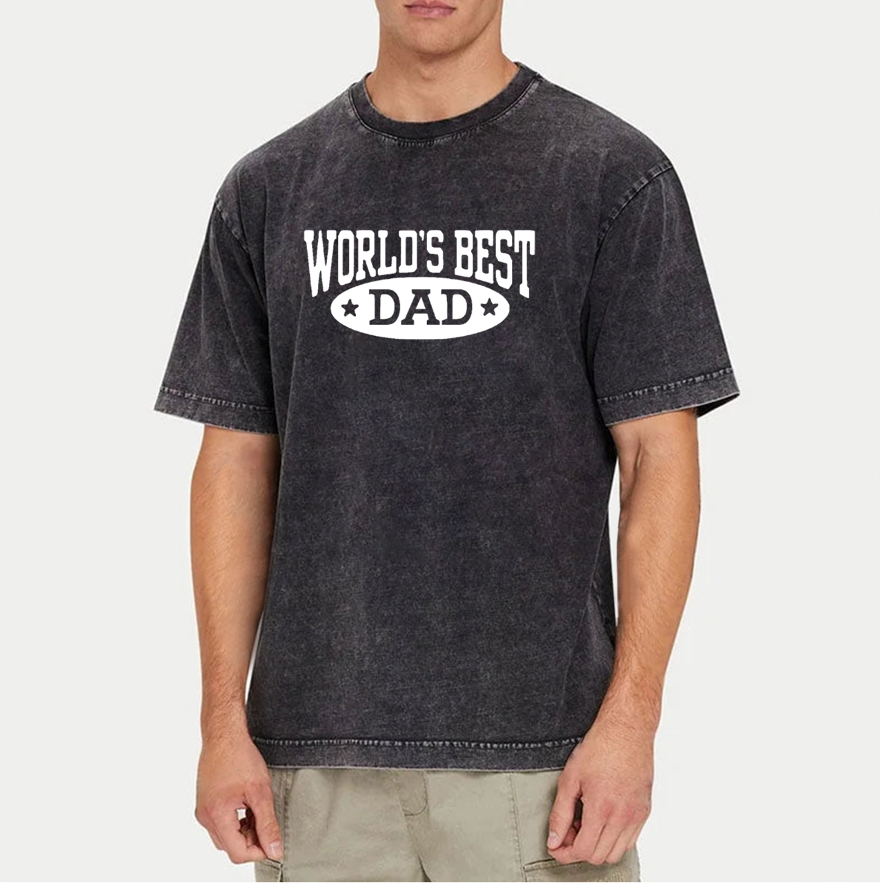 World's Best Dad Washed T-Shirts 