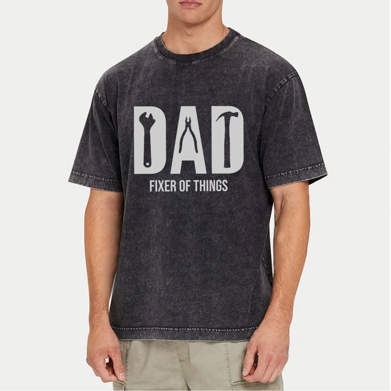 Dad Fixer Of Things Dad Washed T-Shirts 