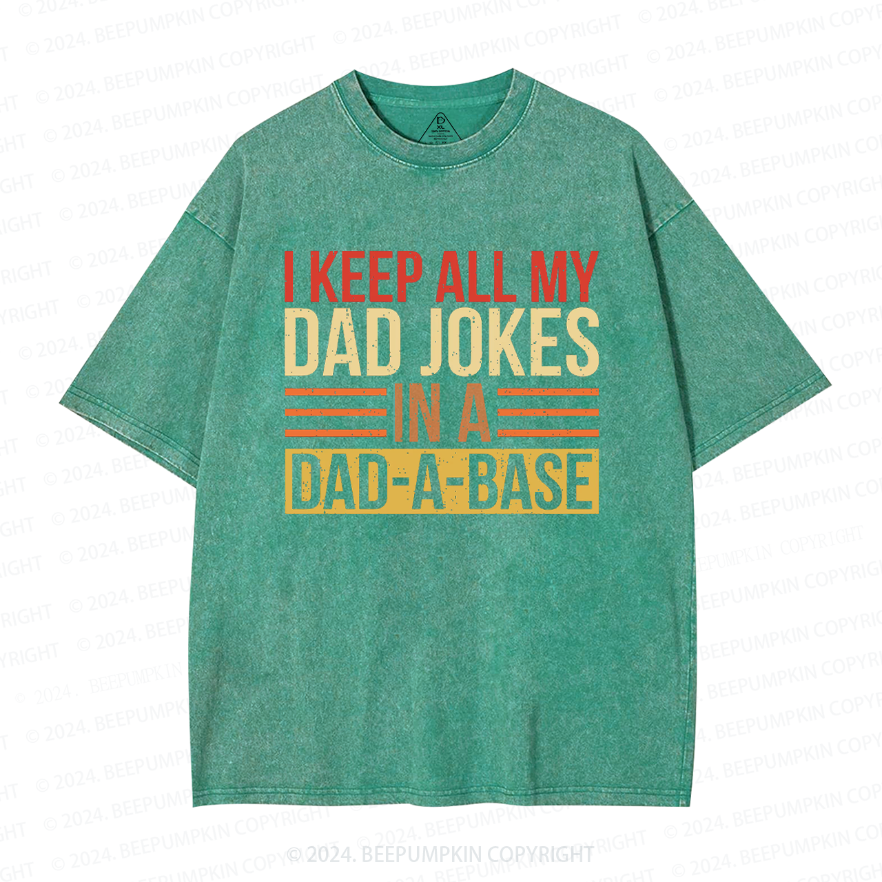 I Keep All My Dad Jokes In A Dad A Base Dad Washed T-Shirts 