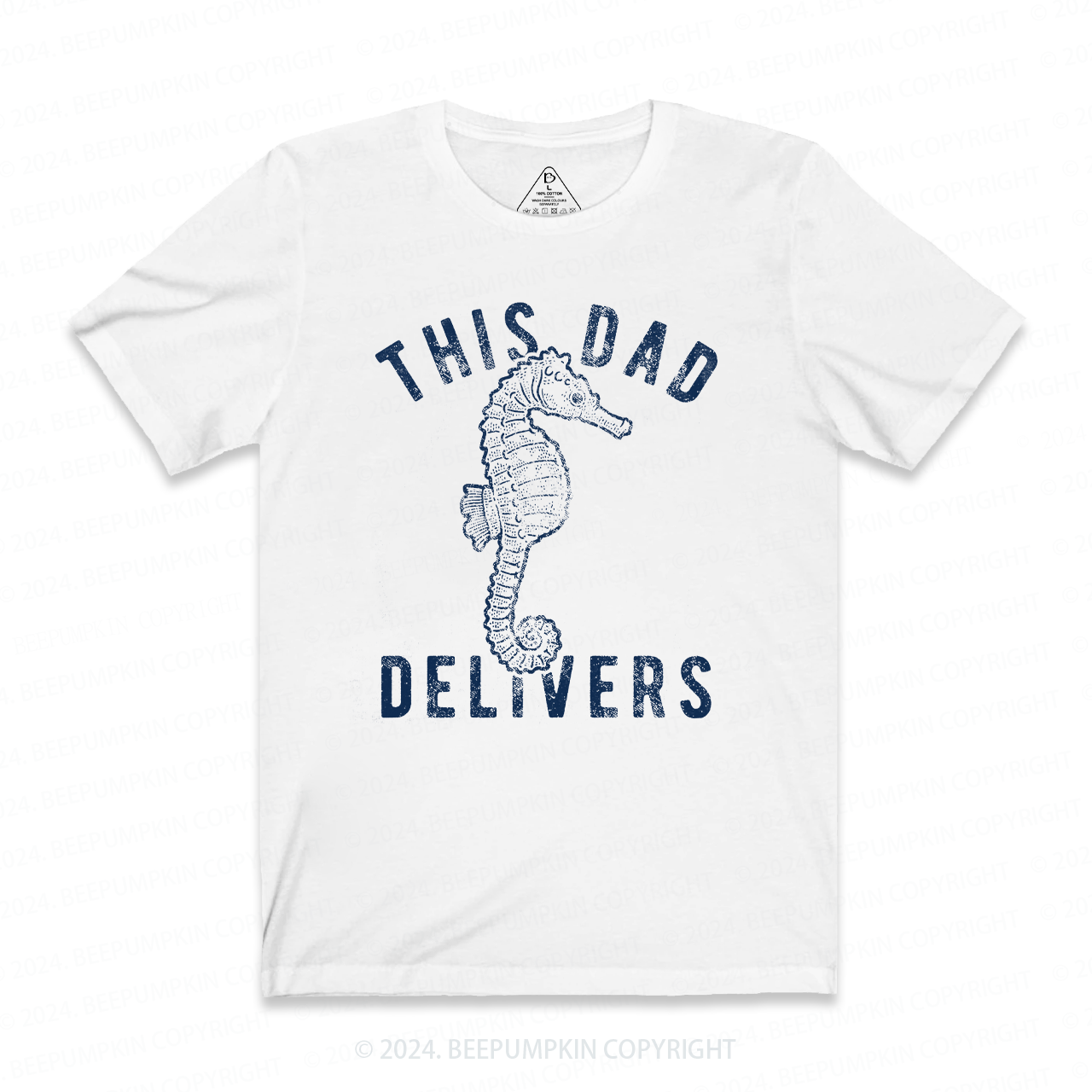 This Dad Delivers Seahorse T-shirt