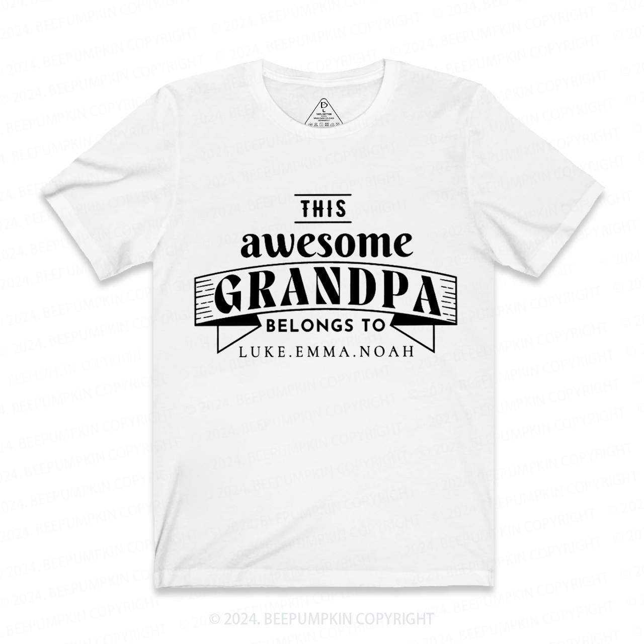 Personalized This Awesome Grandpa Belongs To XXX T-shirt