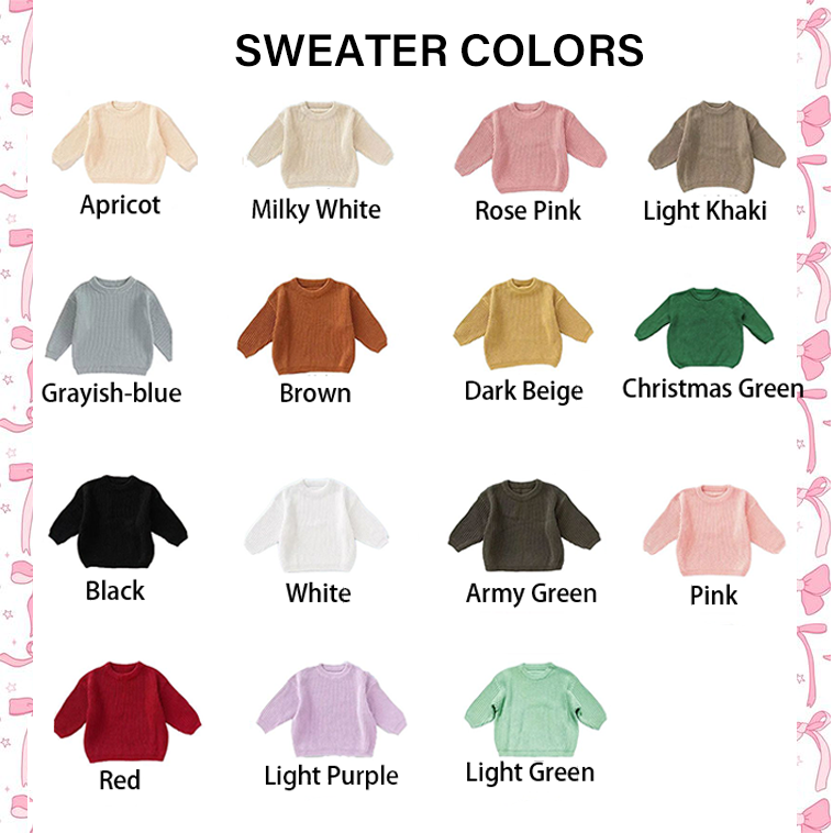 Personalized Kids Sweater With Hand-Embroidered Name