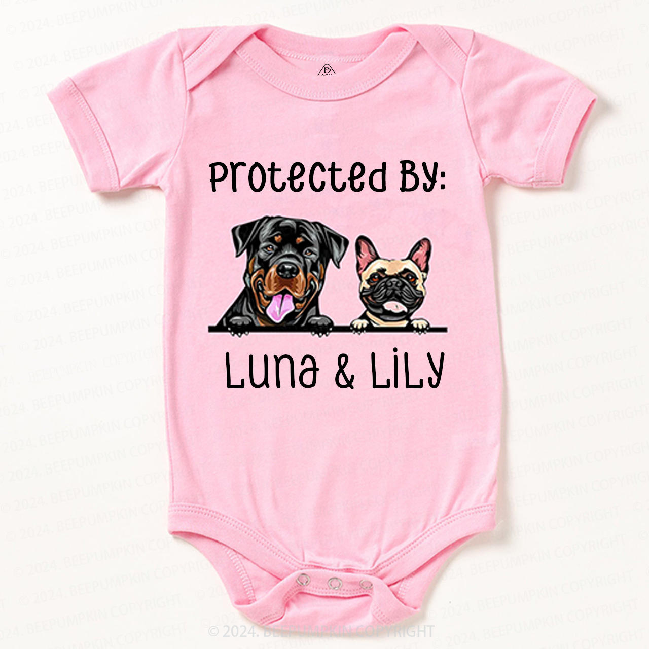 Protected By Dog And Cat Bodysuit Beepumpkin