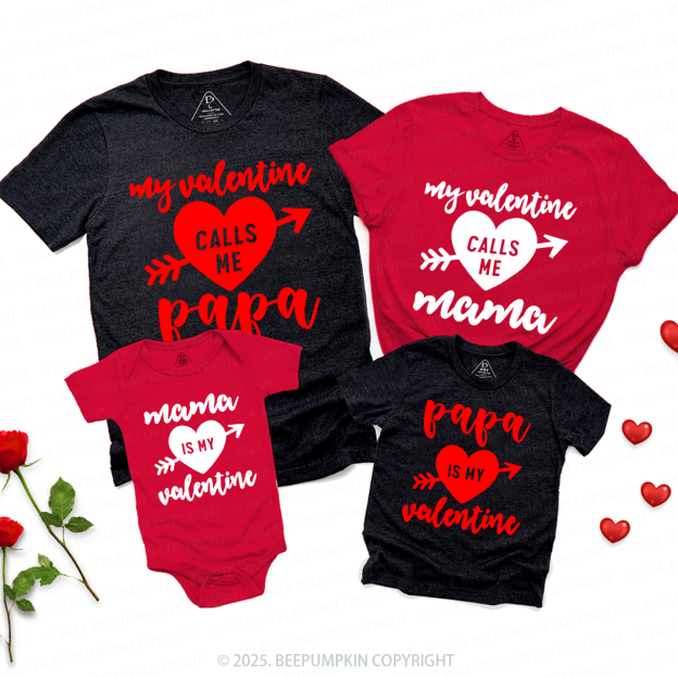 Mama Is My Valentine Family Matching Shirts
