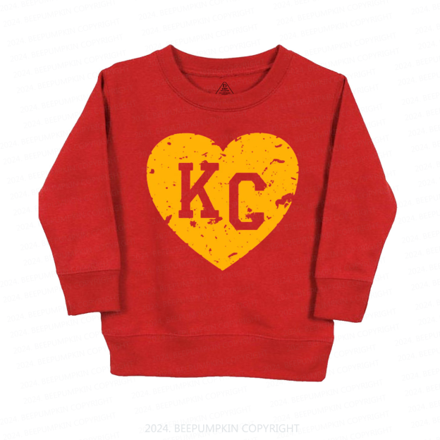 Color Love KC Football Kids Sweatshirt