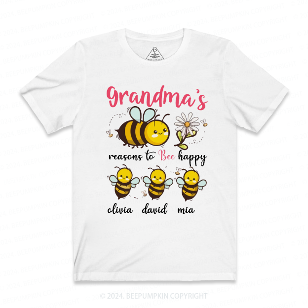 Personalized Granma Bee Family T-Shirts