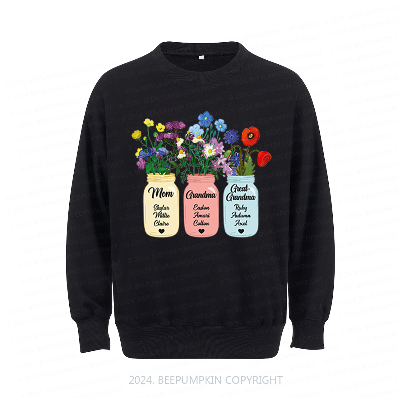 Personalized Grandma Flower Sweatshirt