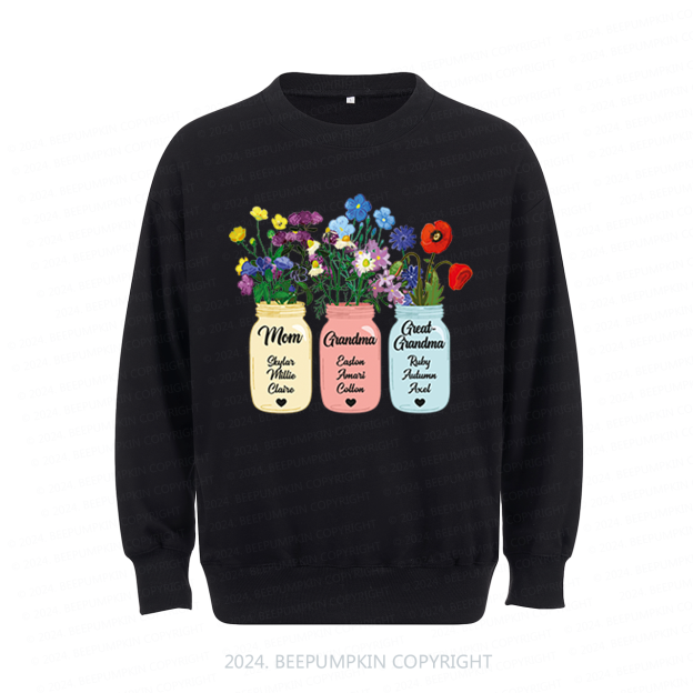 Personalized Grandma Flower Sweatshirt