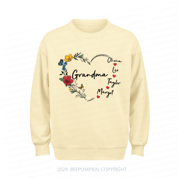 Personalized Nana With Grandkids Name Sweatshirt