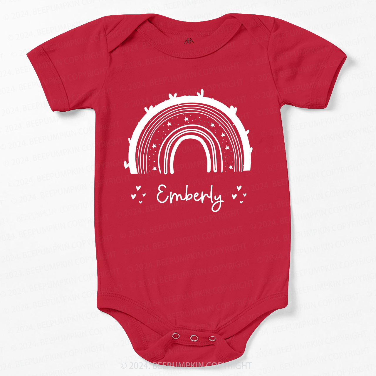 Cute Rainbow Valentine Baby Bodysuit