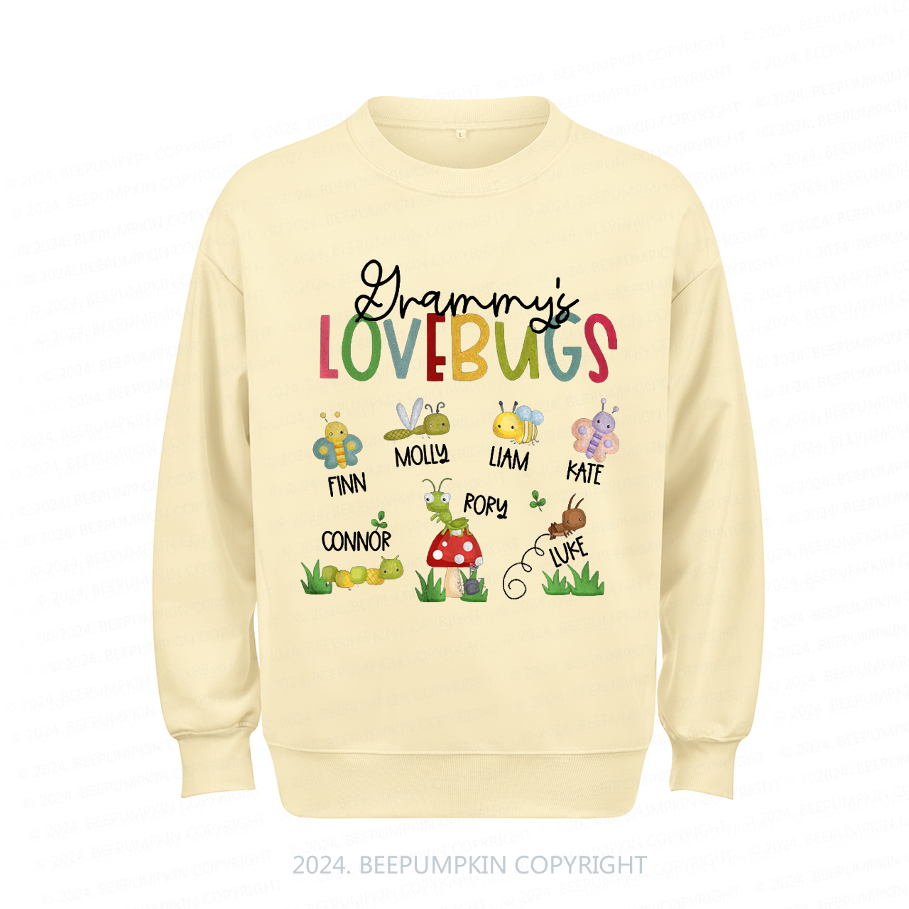 Personalized Grammy's Lovebugs Name Sweatshirt