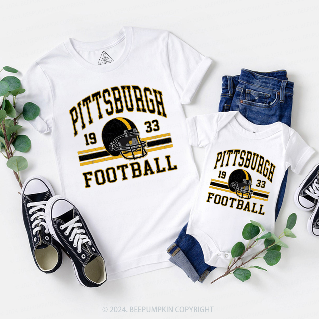 Vintage Football 23 Family Matching Tees Beepumpkin