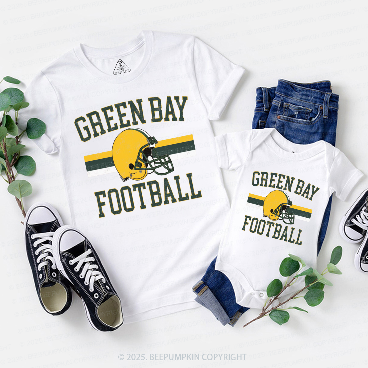 Retro Game Day Family Matching Tees Beepumpkin