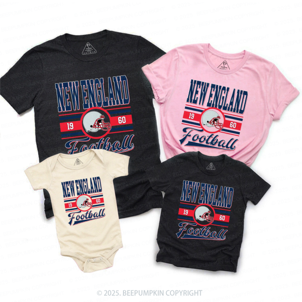 Vintage Football Fan Family Matching Tees Beepumpkin 2