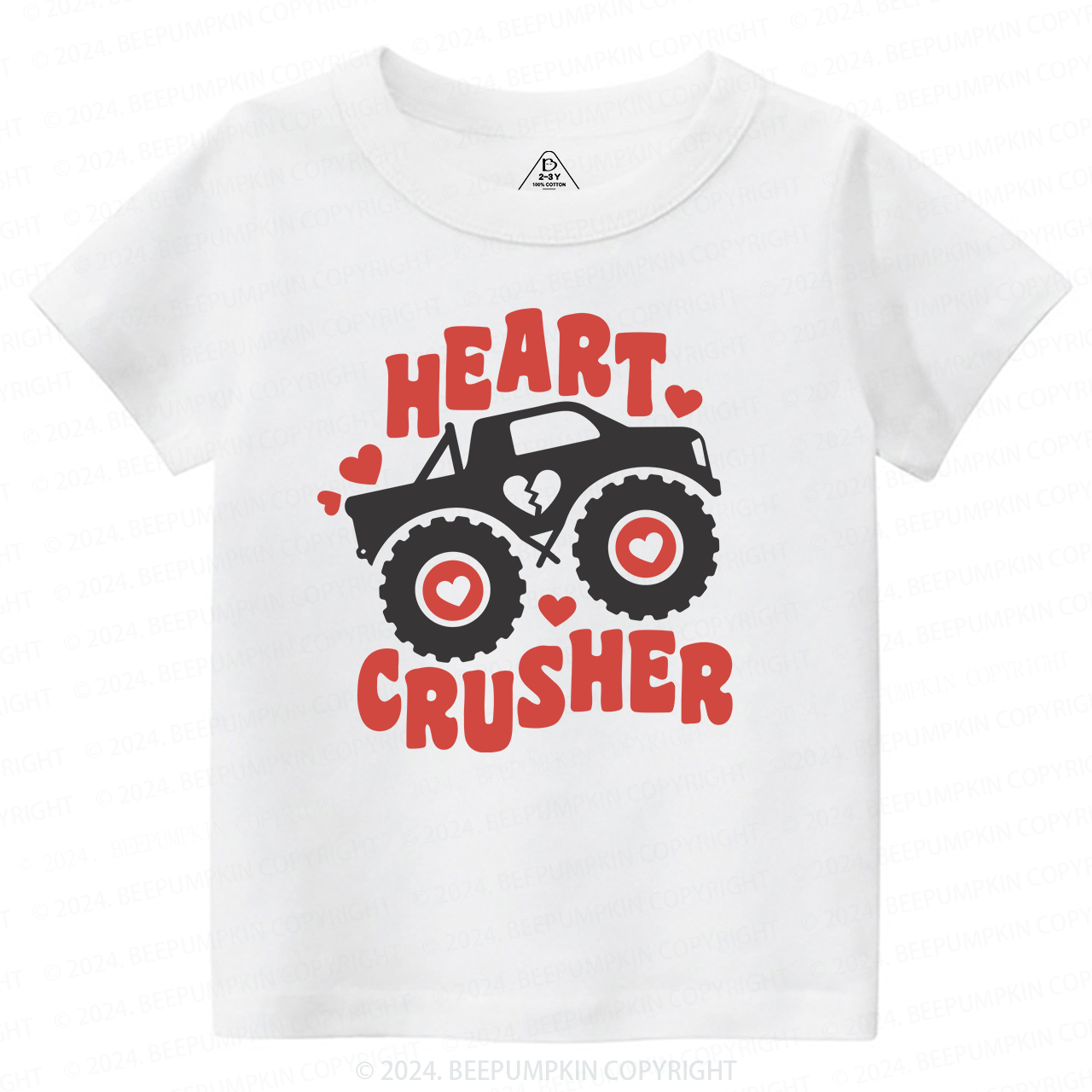 Heart Crusher Valentine's Day Toddler&Kids Tees Beepumpkin
