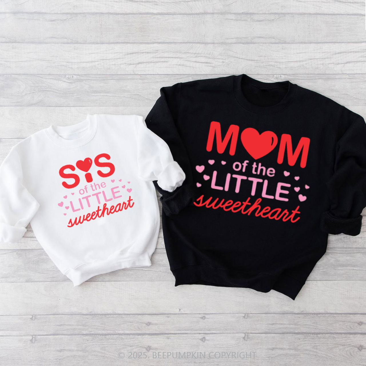 Valentine Heart First Birthday Matching Sweatshirts
