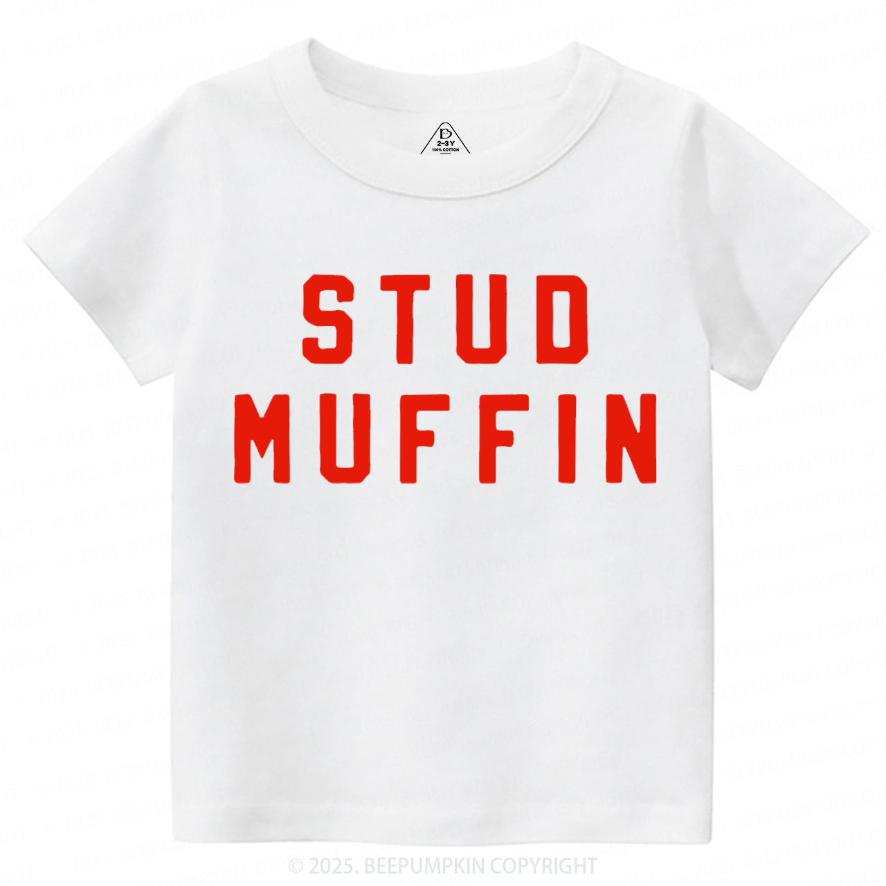 Stud Muffin Valentines Day Toddler&Kids Tees Beepumpkin