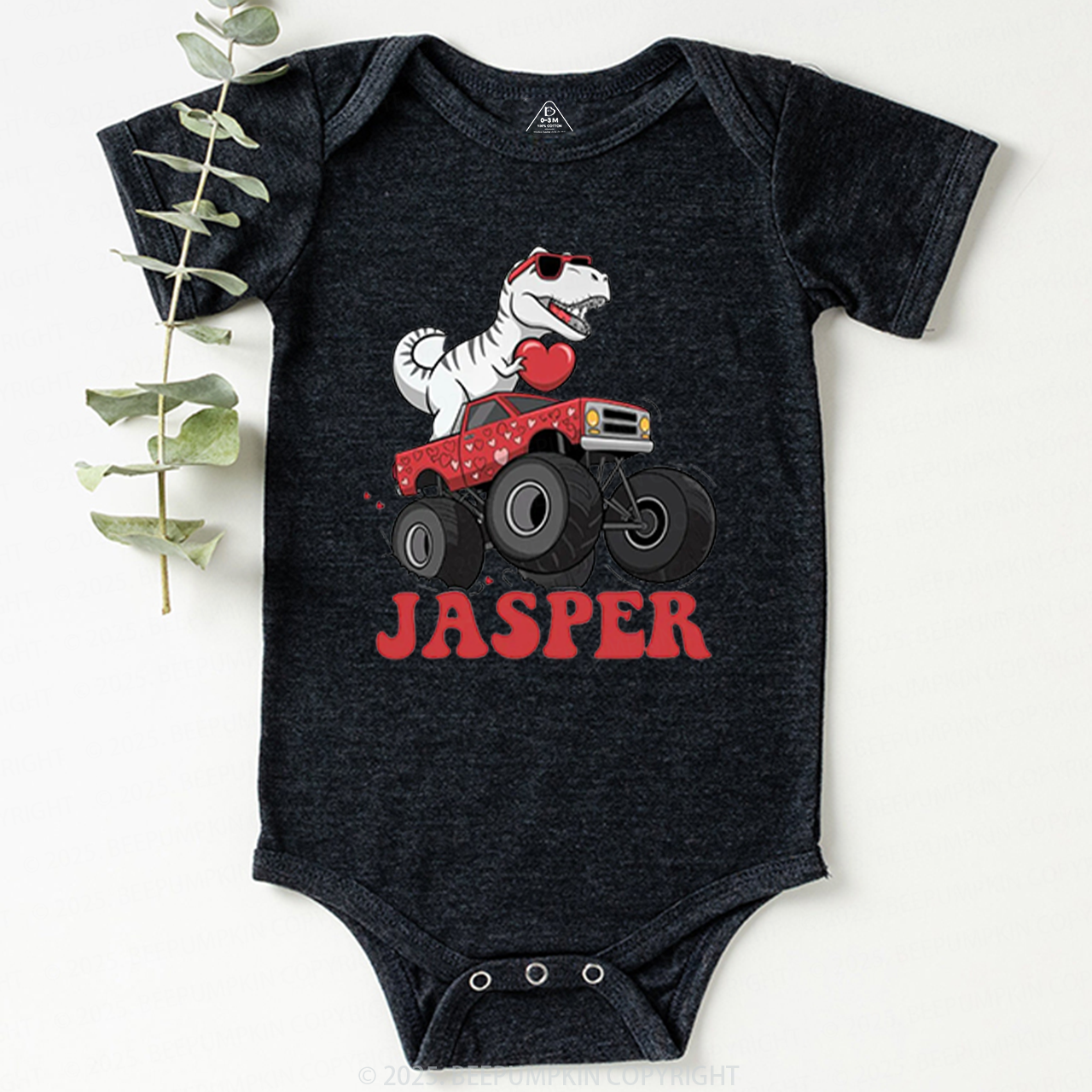 Dinosaur Valentines Bodysuit Beepumpkin