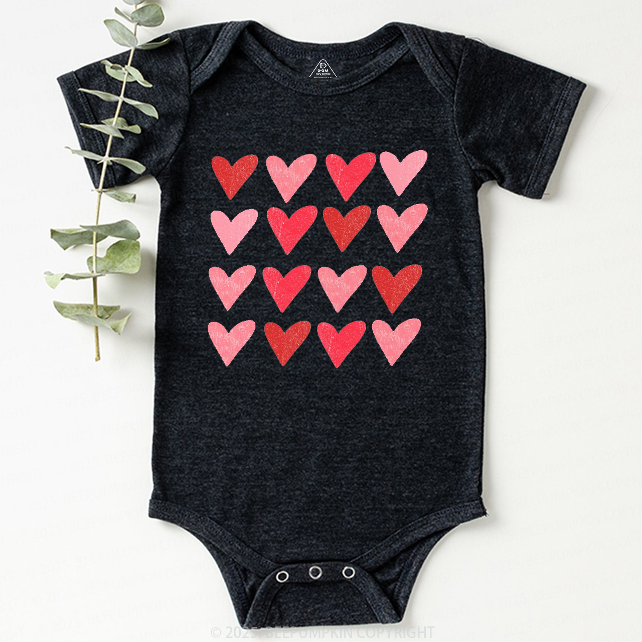 Heart Valentine's Day Bodysuit Beepumpkin