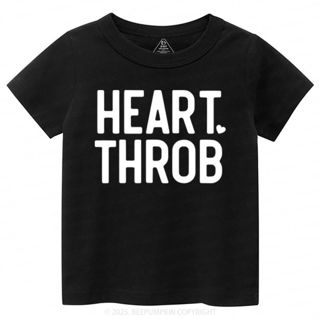 Heart Throb Valentine's Day Toddler&Kid's Tees Beepumpkin