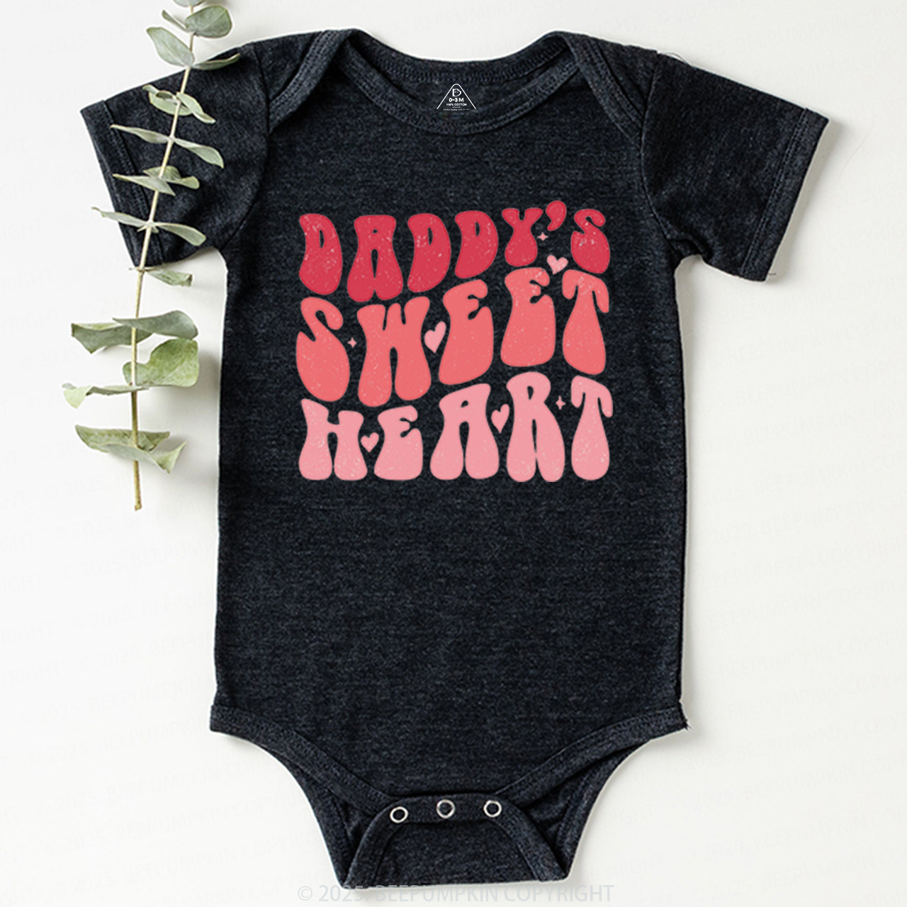 Daddy's Sweet Heart Valentine's Day Bodysuit Beepumpkin