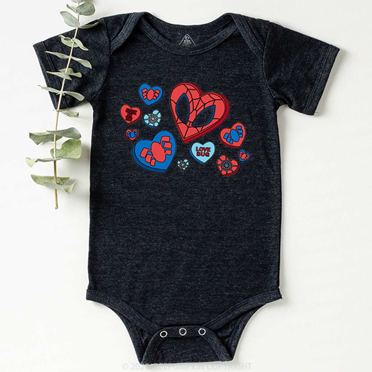 Superhero Valentine's Day Bodysuit Beepumpkin