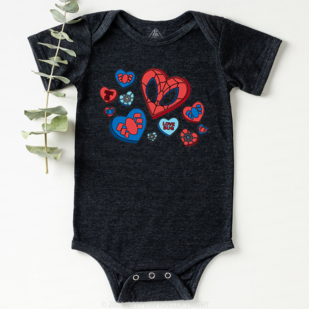 Superhero Valentine's Day Bodysuit Beepumpkin