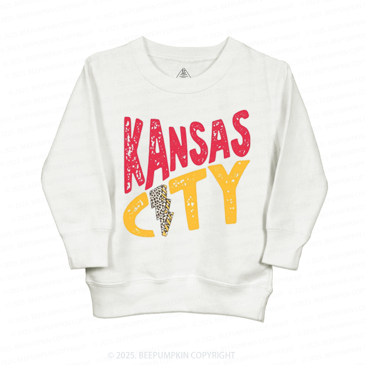 KC Leopard Lightning Football Kid's Sweatshirt