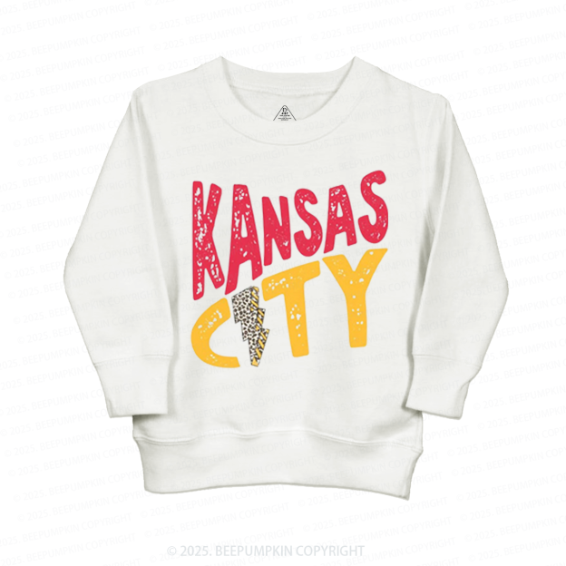 KC Leopard Lightning Football Kid's Sweatshirt