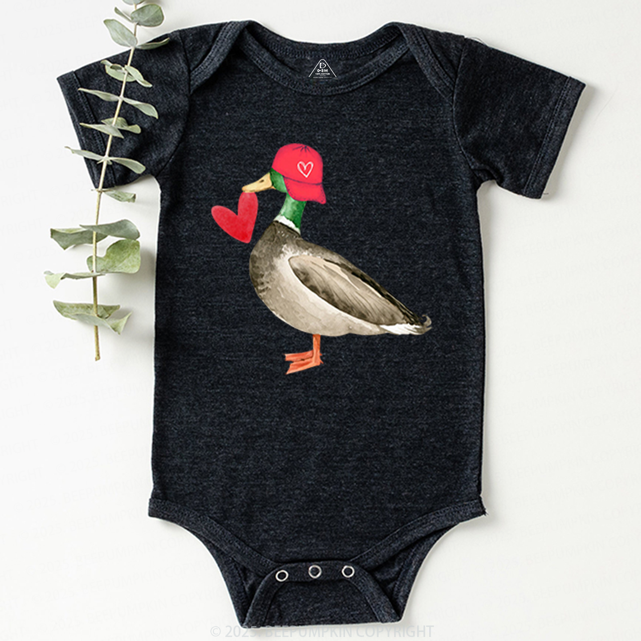 Love Duck Valentine's Day Bodysuit Beepumpkin