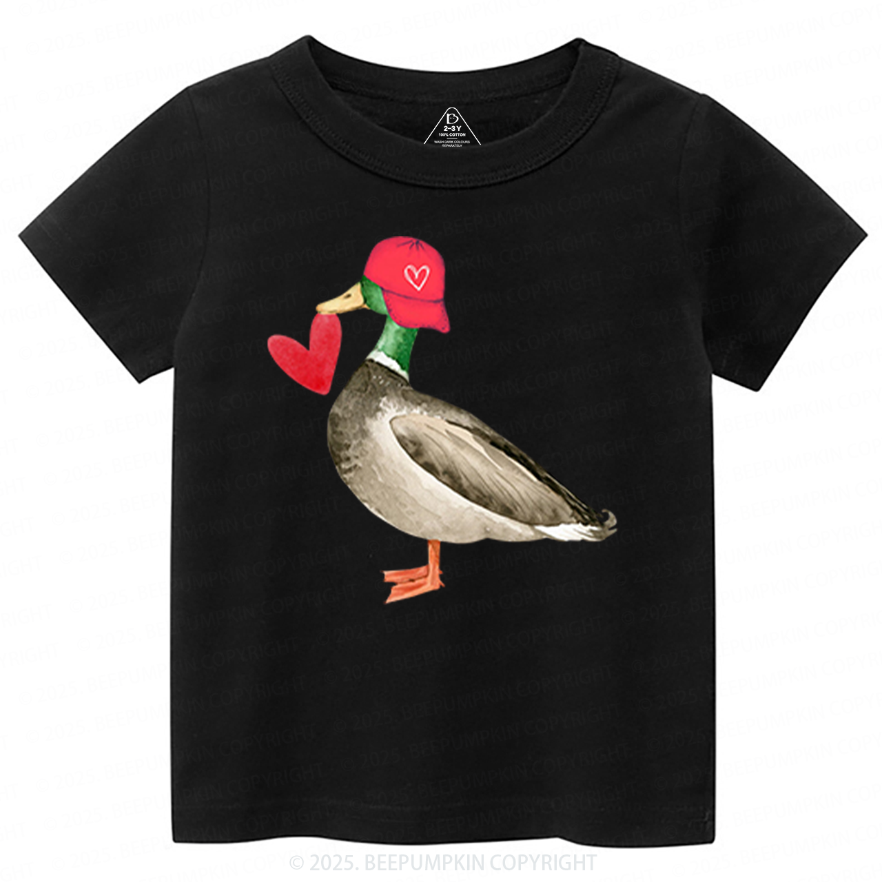 Love Duck Valentine's Day Toddler&Kid's Tees Beepumpkin