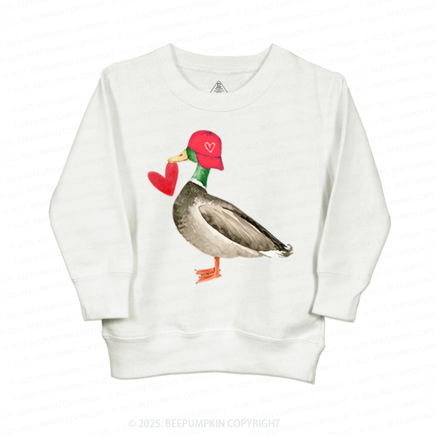 Love Duck Valentine's Day Kid's Sweatshirt