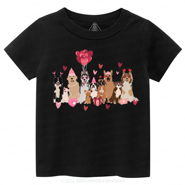 Dog Valentine's Day Toddler&Kid's Tees Beepumpkin