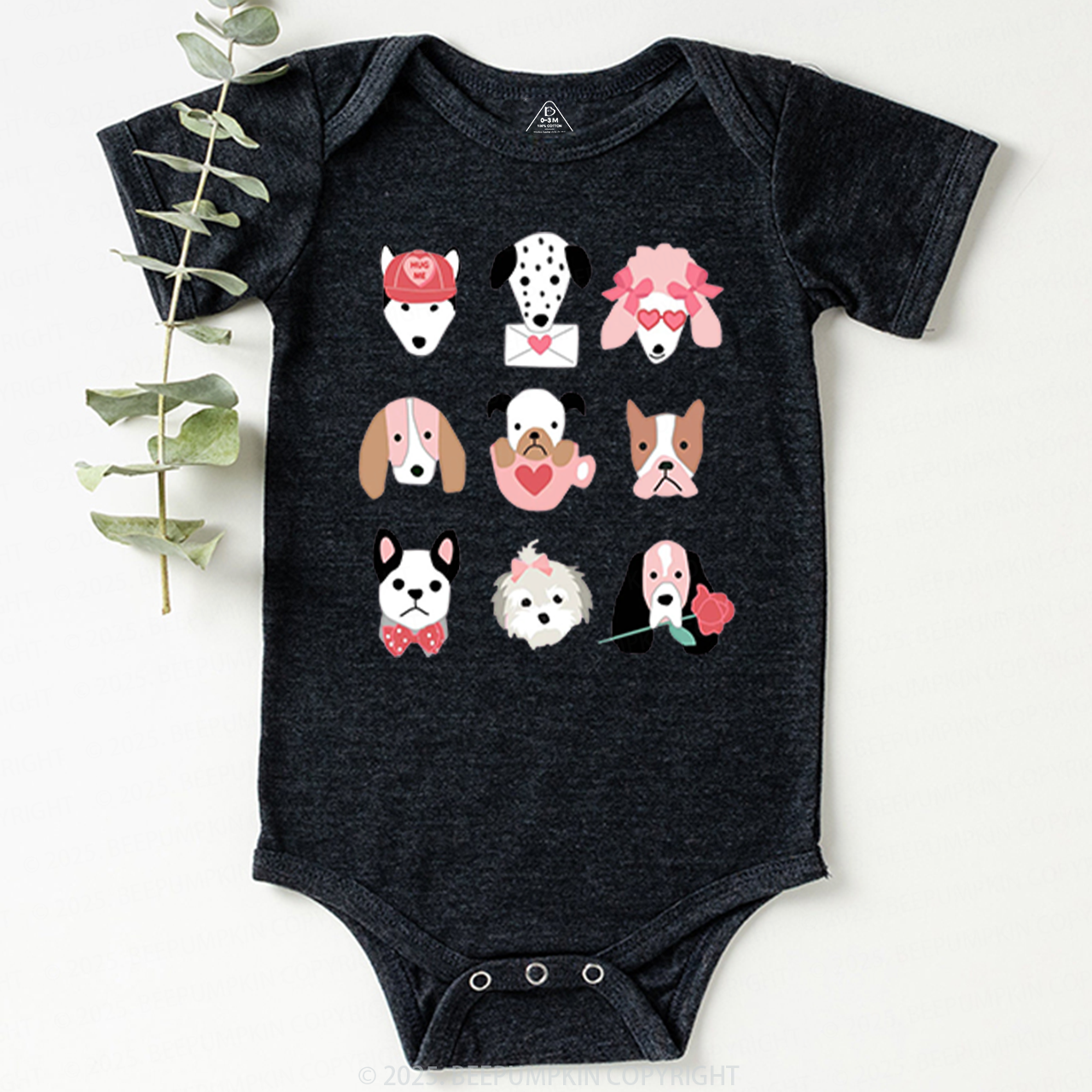 Dog Family Valentine's Day Bodysuit Beepumpkin