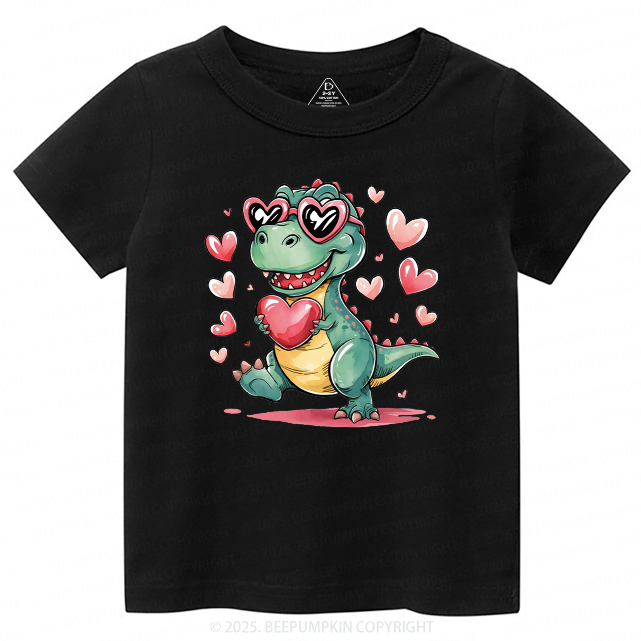 Romantic Dinosaur Valentine's Day Toddler&Kid's Tees Beepumpkin