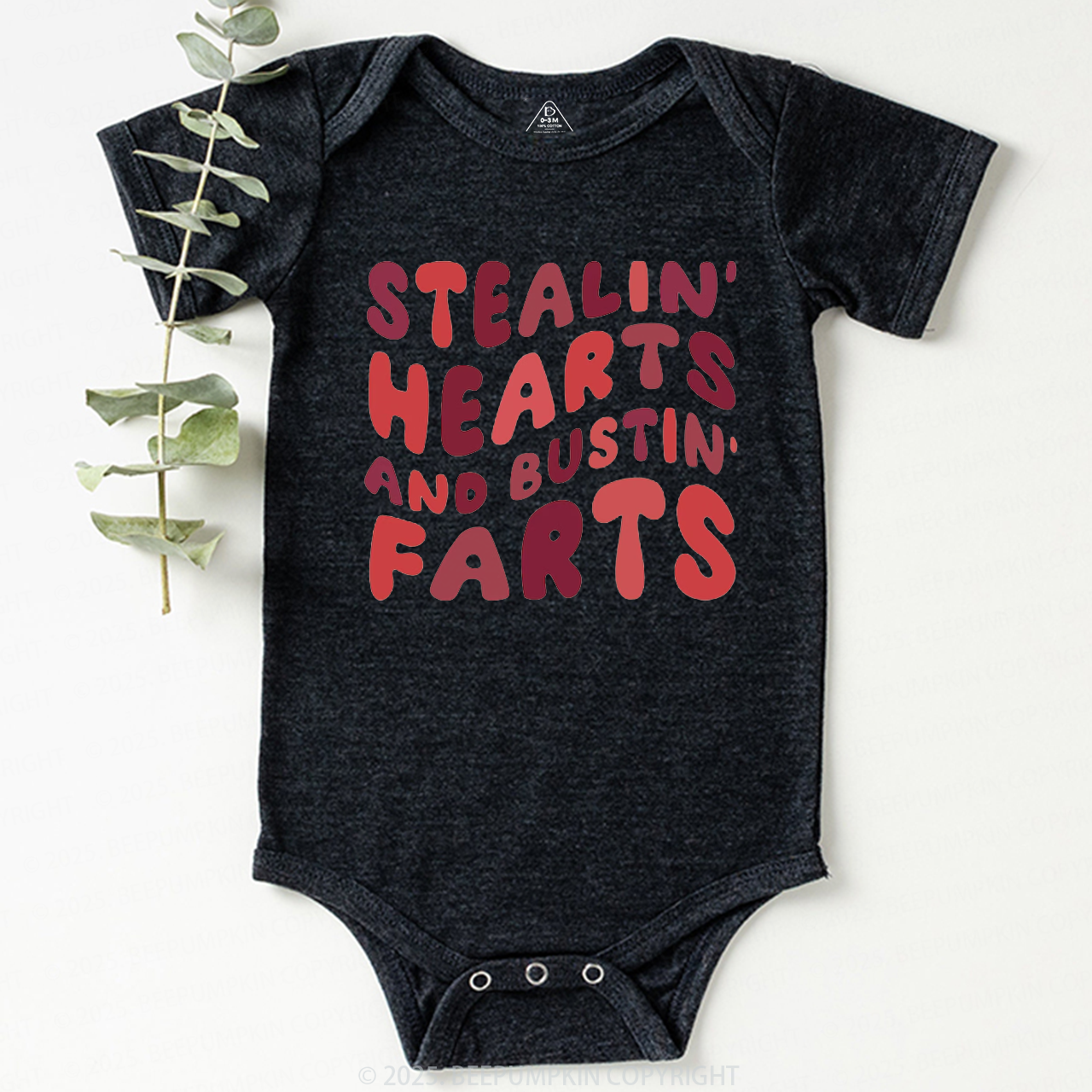 Stealin Hearts And Bustin Farts Valentine's Day Bodysuit Beepumpkin