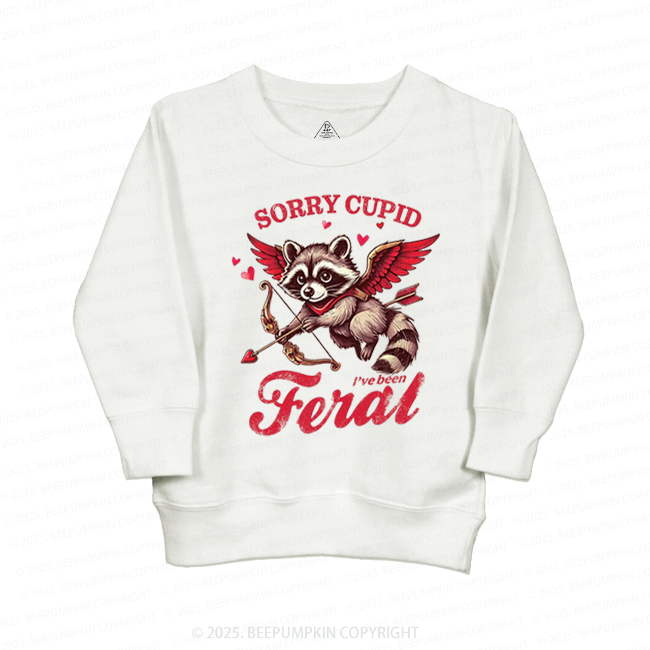 Sorry Cupid I've Been Feral Valentine's Day Kid's Sweatshirt