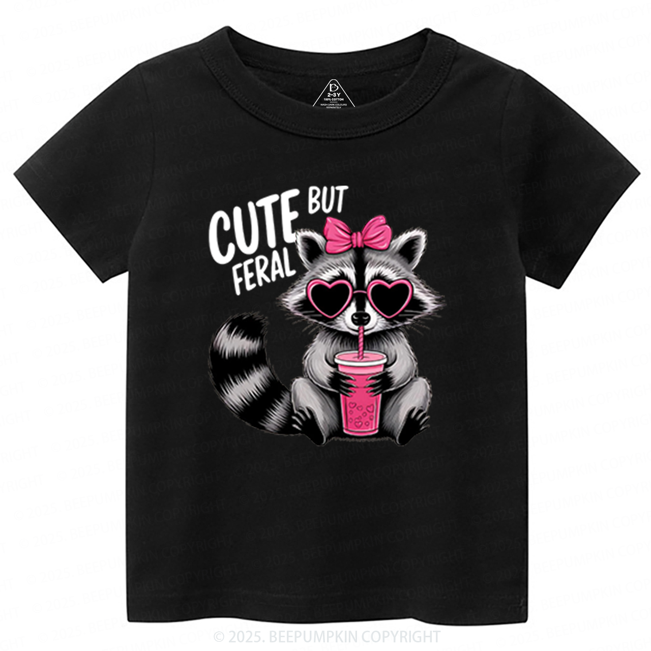 Cute But Feral Valentine's Day Toddler&Kid's Tees Beepumpkin