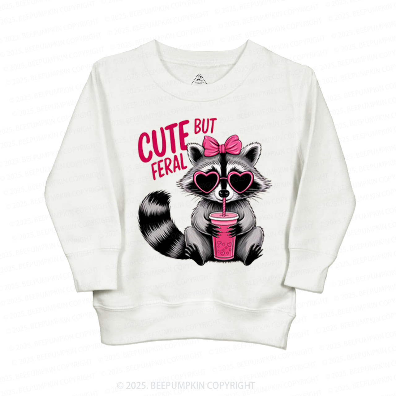 Cute But Feral Valentine's Day Kid's Sweatshirt