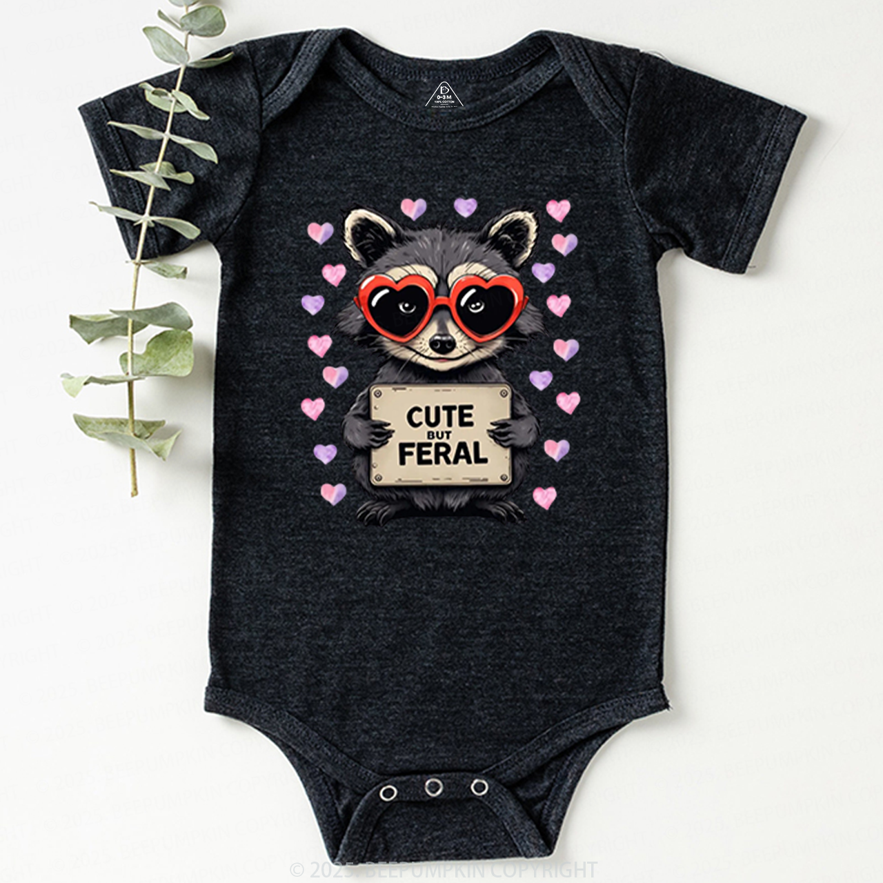 Cute But Feral Valentine's Day Bodysuit Beepumpkin 2