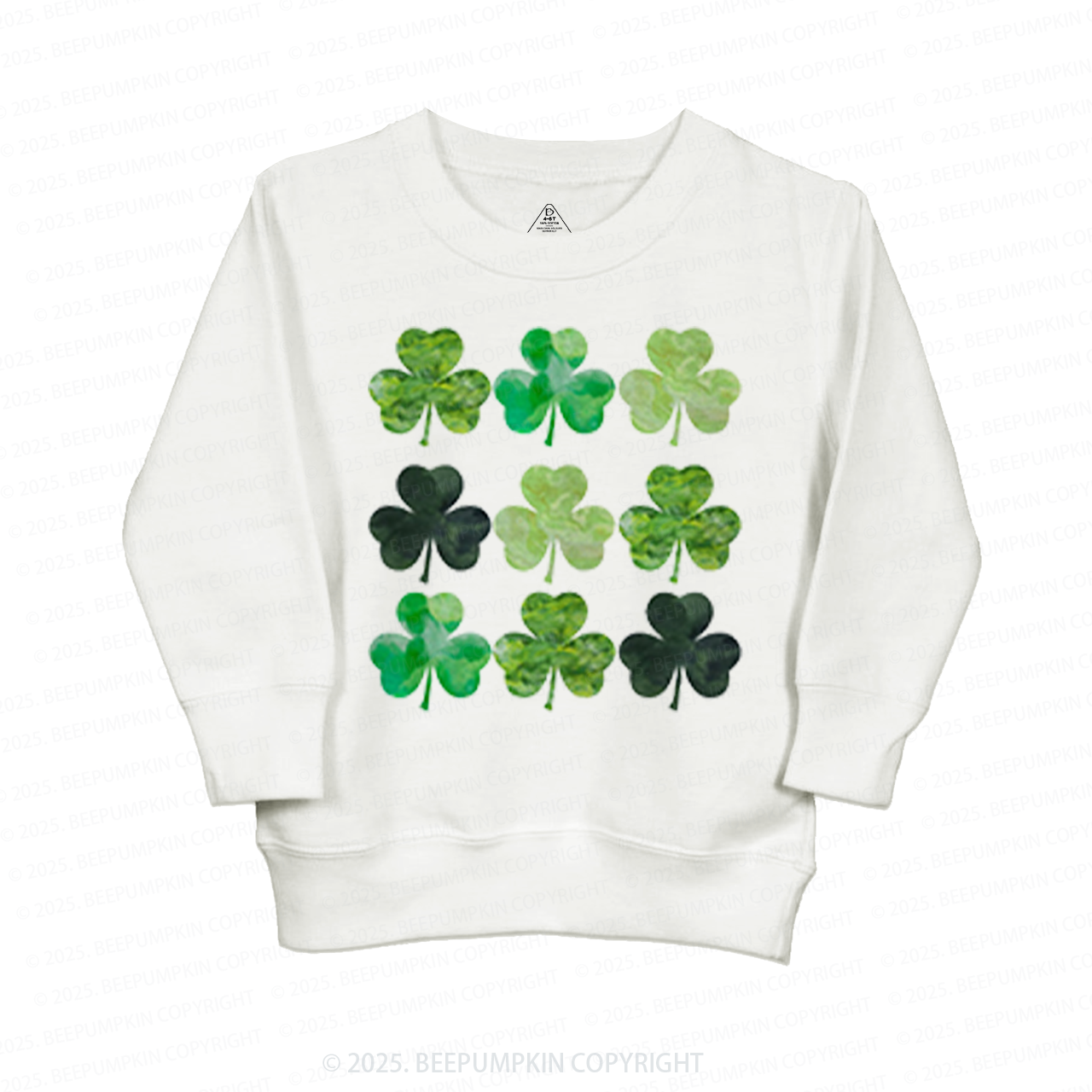 Watercolor Clover St. Patrick's Day Kid's Sweatshirt