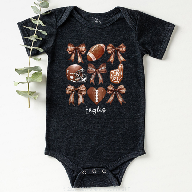 Personalized Kids Name Football Bodysuit Beepumpkin