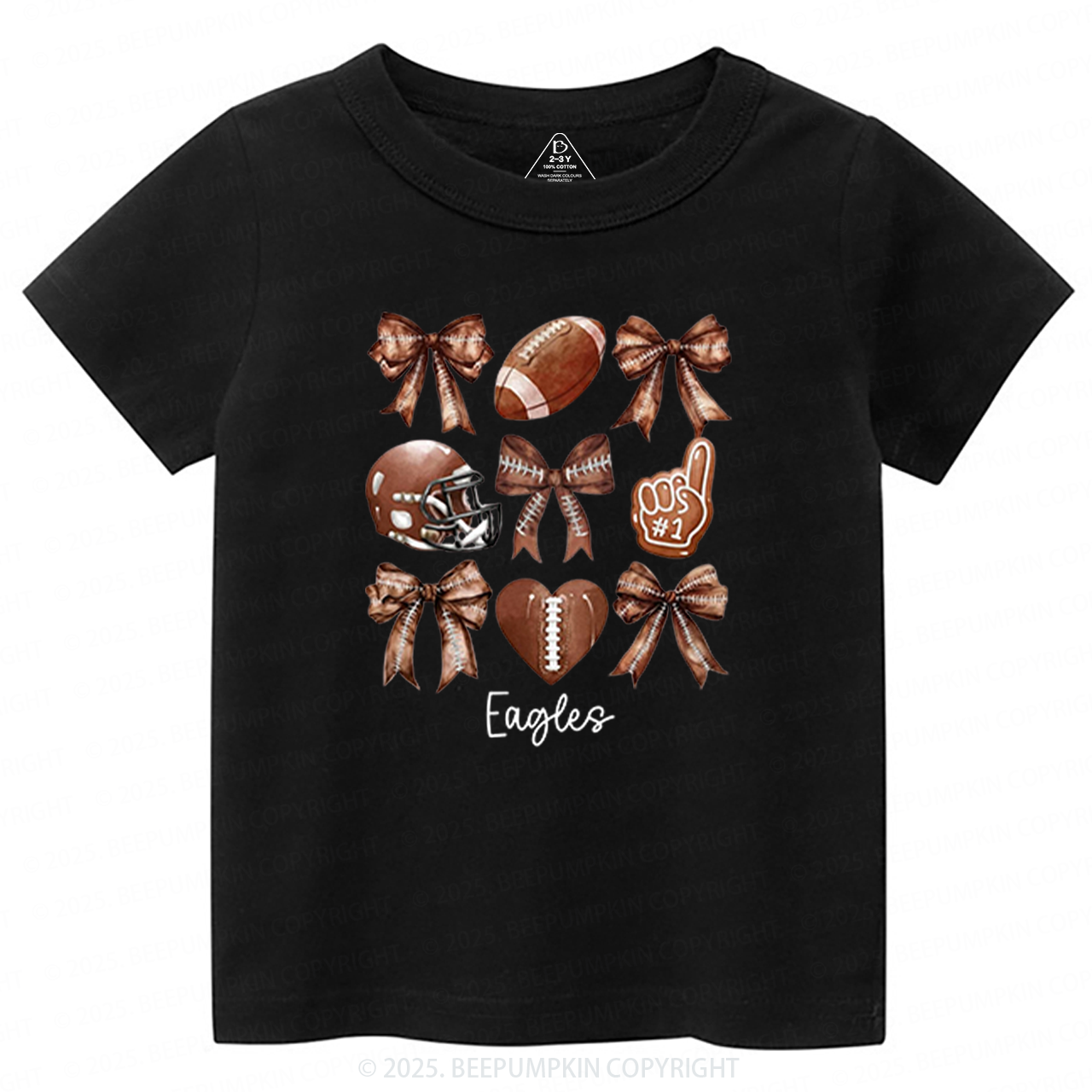 Personalized Kids Name Football Toddler&Kid's Tees Beepumpkin