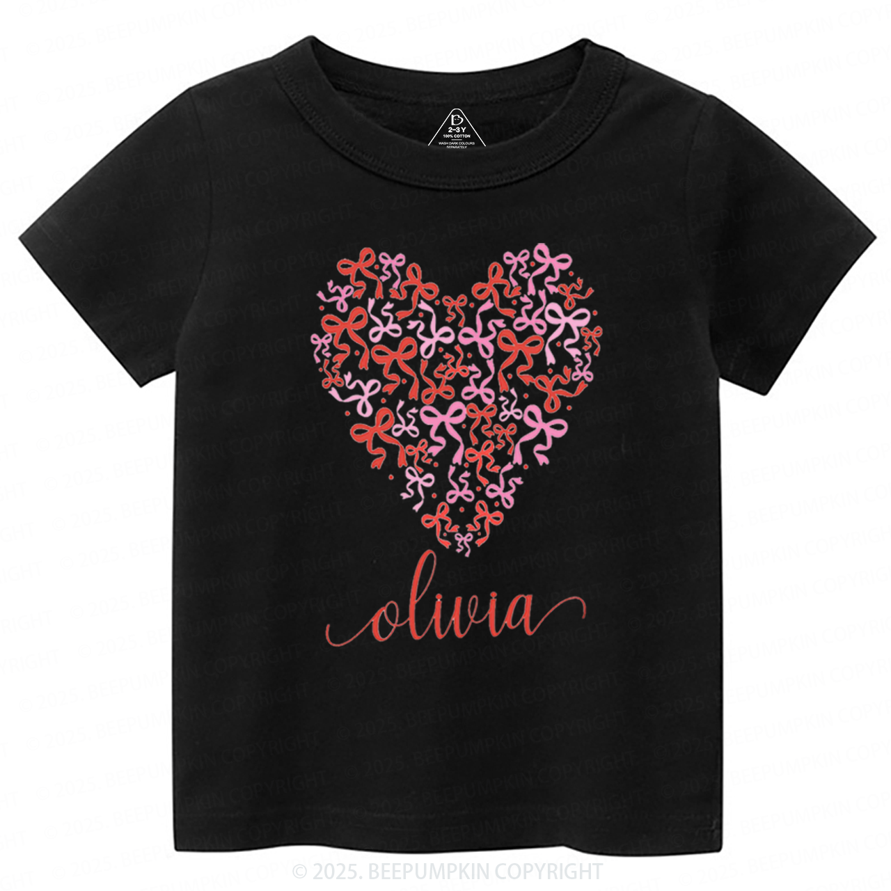 Personalized Name Butterfly Love Heart Toddler&Kid's Tees Beepumpkin